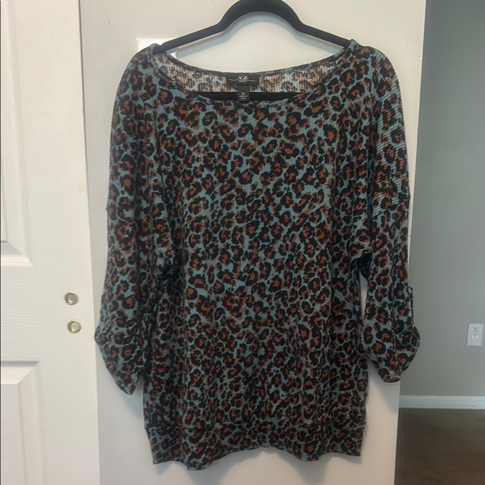 AGB Multicolor Leopard Print Blouse